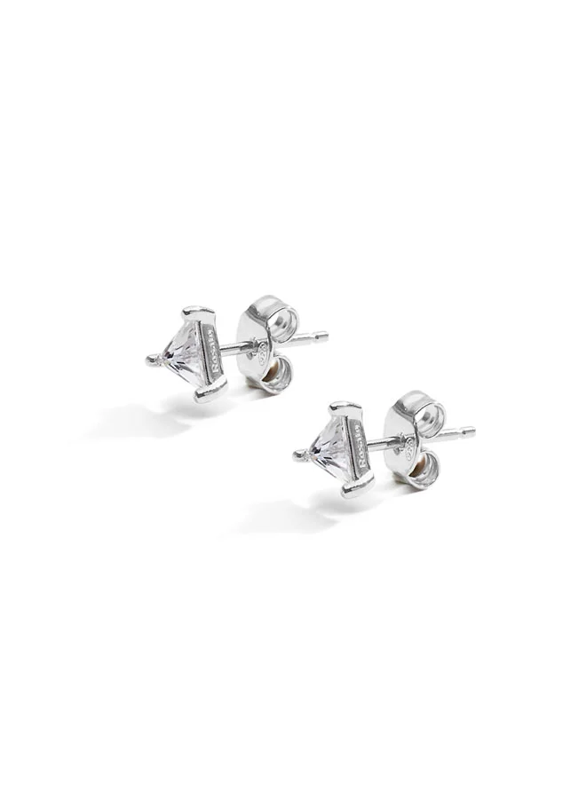 ROSATO Vittoria Earrings in 925 Sterling Silver with 2 White Cubic Zirconia for Women's