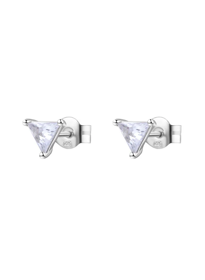 ROSATO Vittoria Earrings in 925 Sterling Silver with 2 White Cubic Zirconia for Women's