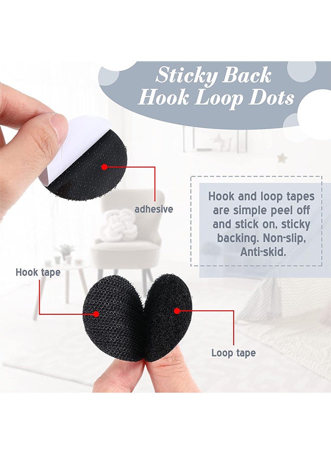 Depend - 12PCS 2 Inch Sticky Back Hook Loop Dots, Self Adhesive Hook Loop Tape Dots, Double Sided Industrial Strength Coins, Waterproof Nylon Glue Dot Tape For Wall Decor Or Tools Hanging - Image 1