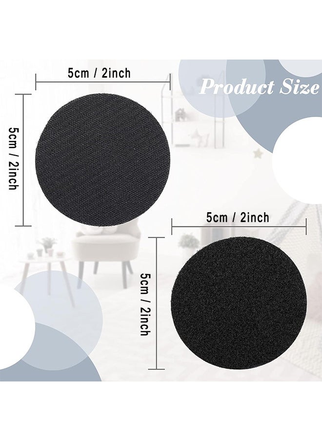 Depend - 12PCS 2 Inch Sticky Back Hook Loop Dots, Self Adhesive Hook Loop Tape Dots, Double Sided Industrial Strength Coins, Waterproof Nylon Glue Dot Tape For Wall Decor Or Tools Hanging - Image 1