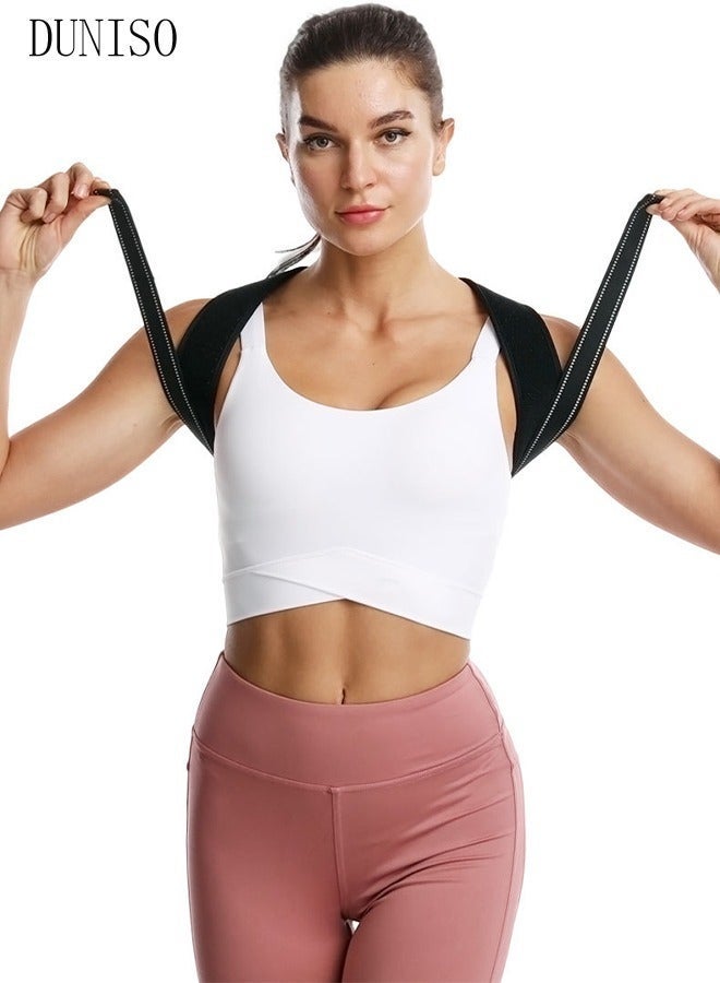DUNISO Back Support Posture Corrector,Posture Corrector Belt for Men and Women,Adjustable Elastic Posture Corrector Brace Shoulder Support Back Correction Belt, Improves Posture & Back Pain Relief - Image 4