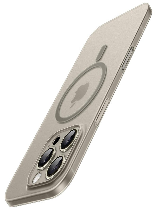 جي تيك جراب JETech المغناطيسي فائق النحافة لهاتف iPhone 16 Pro Max مقاس 6.9 بوصة، متوافق مع MagSafe، يوفر حماية كاملة لعدسة الكاميرا، غطاء صلب خفيف الوزن من مادة البولي بروبيلين غير اللامعة بتصميم بسيط (لون التيتانيوم الطبيعي). - Image 1