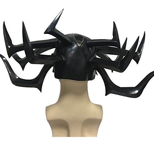 xcoser Hela Helmet Womens Headwear Cosplay Costume Halloween Black Mask Accessory - Image 2