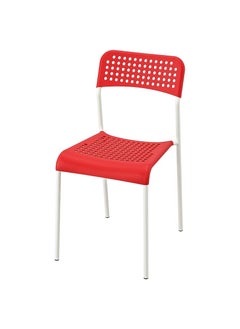 Gujguj ADDE Chair redWhite Pack of 1
