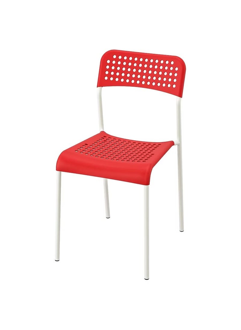 Gujguj Gujguj ADDE Chair redWhite Pack of 1 