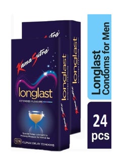 Kamasutra Long Last Extended Pleasure Climax Delay Condoms - 12Nx2  - Image 1