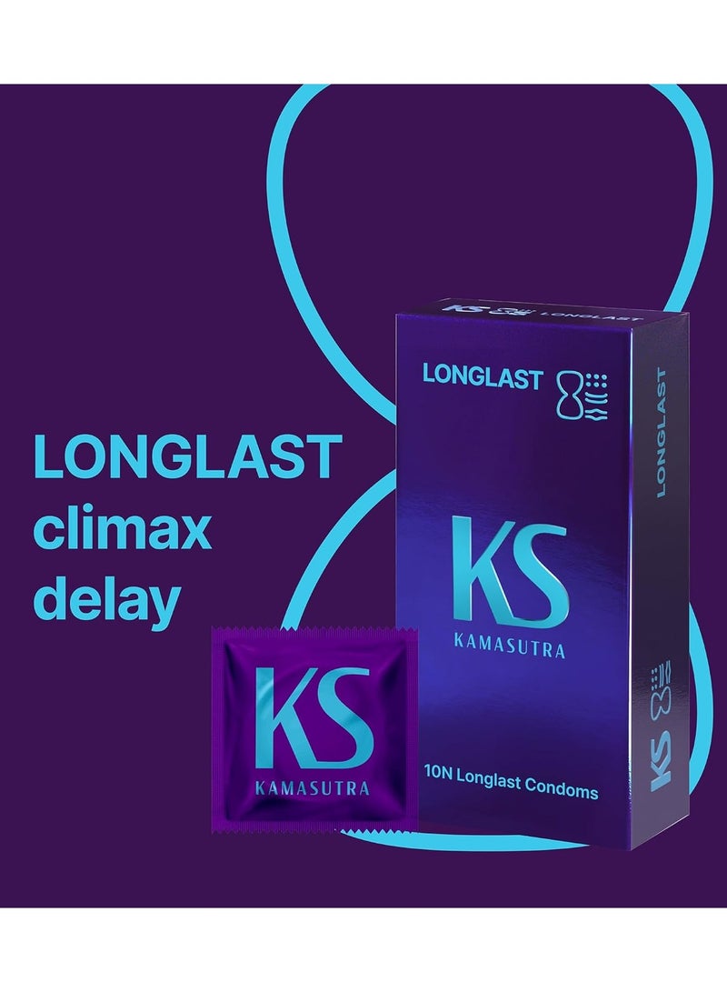 Kamasutra Long Last Extended Pleasure Climax Delay Condoms - 10N X 2 - Image 3