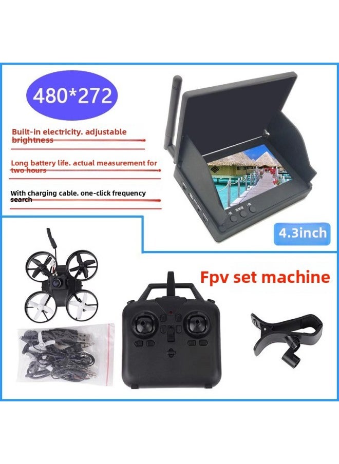 Generic FPV Entry-level Crossing Machine 65MM Hollow Cup Indoor And Outdoor To Hand Fly 5.8G Picture Transmission Belt Set Height 3 Inch Screen-Color:4.3inch Receiving Screen Suit-Specifications:Accessories (excluding Aircraft)  - Image 1