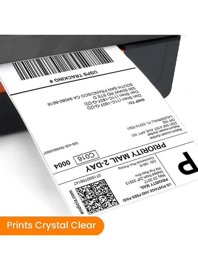 BRANDSFINITY [8 Rolls, 4000 Labels] Direct Thermal Barcode Label Stickers 4"X6",100mmX150mm, 4000 Labels Compatible with Zebra and Most of Thermal Printers, 500 Labels x Pack of 8  - Image 5