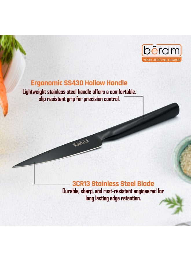 BERAM 3.5 Inch Paring Knife, Maifan Stone Coated High Carbon Stainless Steel Blade with SS430 Handle, Non-Stick and Scratch-Resistant Precision Knife for Peeling, Trimming, and Garnishing - Image 3