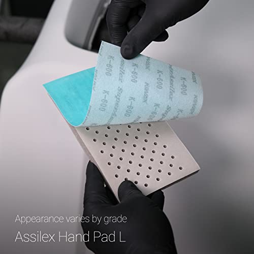 Eagle Abrasives Super Assilex Flexible Sanding Sheets Job-PAK, Orange K-1200, U191-1510L, 4 Sheets + 1 L Hand Pad for Full Sheets - Image 3