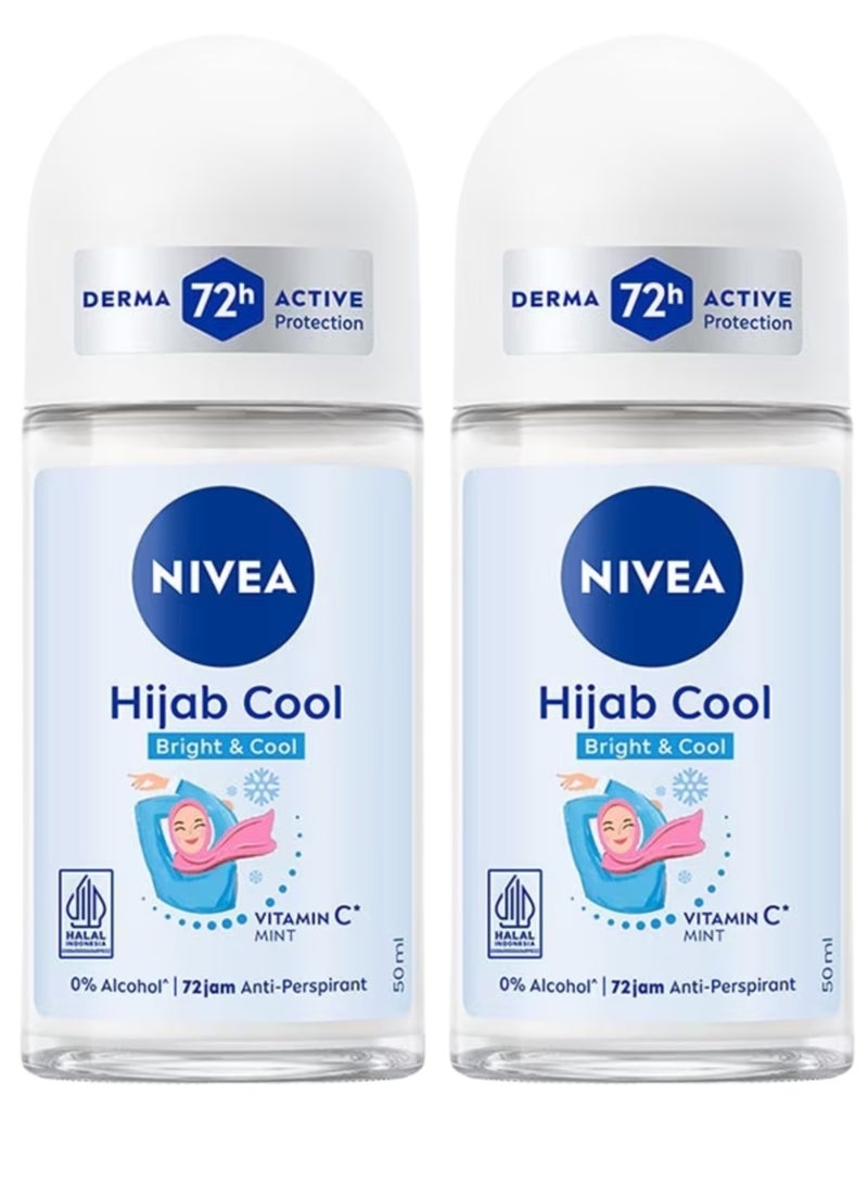 نيفيا حجاب كول برايت آند كول رول أون 50 مل (عبوة من قطعتين) - Image 1