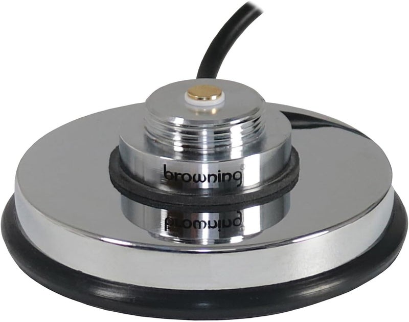 Browning Tram- BR-1030-UHF 3-5/8-In. NMO Magnet Mount with Rubber Boot and Preinstalled UHF PL-259 Connector, Chrome - Image 3