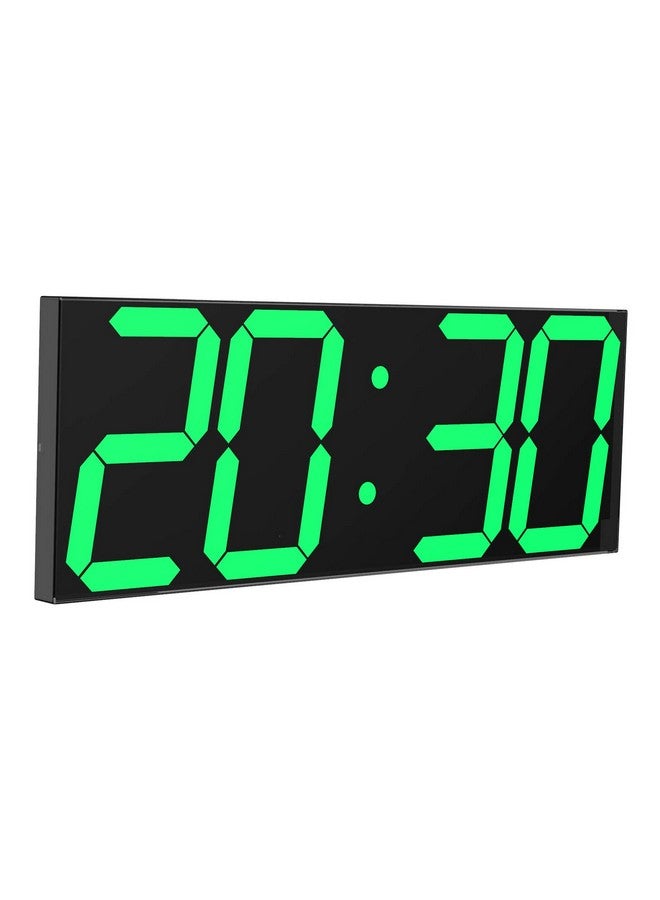 CHkosda CHKOSDA LED Large Digital Wall Clock, Oversize Wall Clock with 6” Numbers, Remote Control Count up/Countdown Timer Clock, Auto Dimmer, Big Calendar and Thermometer(Green)  - Image 1