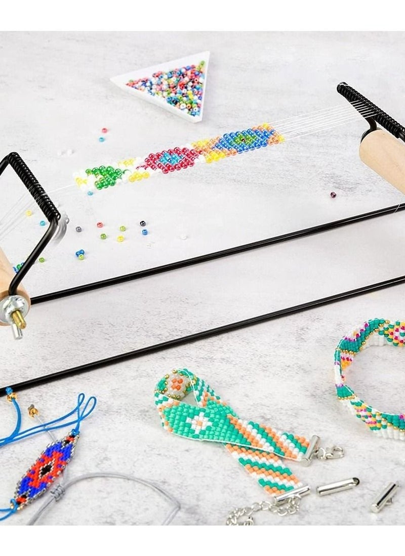 Mountain Gems Frame Bead Loom Kit for Beaded Bracelets Earrings Belts Making Includes Seed Beads  - Image 3