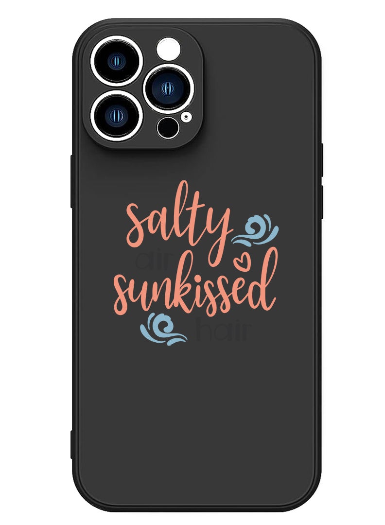 Theodor Protective Slim Fit Case Liquid Silicone Cover with Full Body Protection Anti-Scratch Shockproof Case For iPhone 12 Pro Max Black  - Salty air sunkissed air copy - Image 1