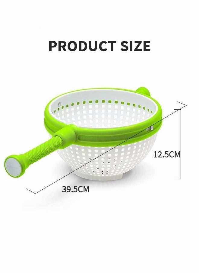 MIXDE 360 Degree Rotating Salad Dryer,Easy To Use Spinning Dryer With Foldable Handle,Wash Fruit Dryer Vegetable Quick Dry  - Image 3