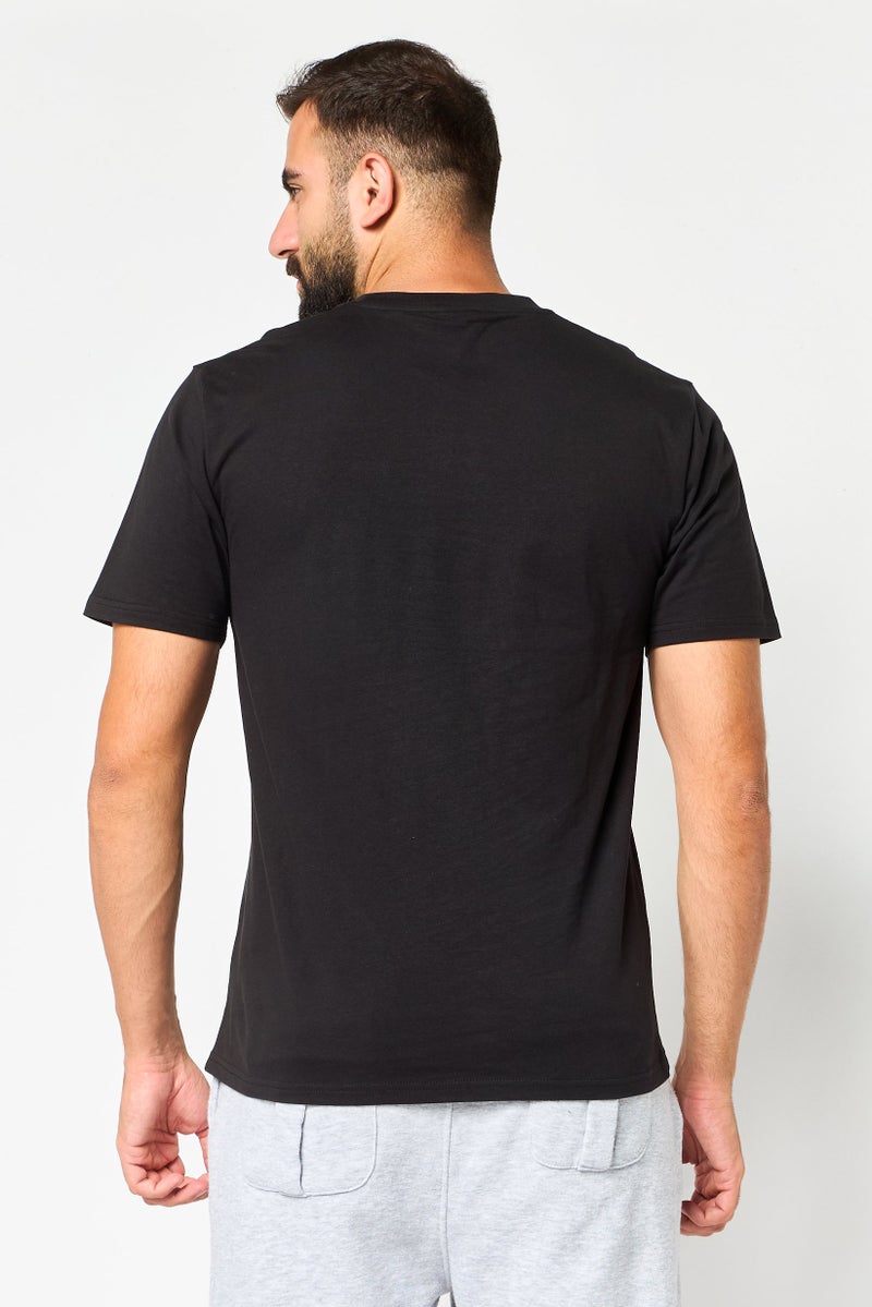 Ellesse Men Sportswear Fit Short Sleeve Outdoor T-Shirt, Black - Image 4