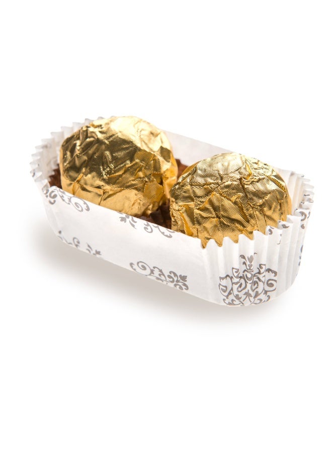 Restaurantware Premium 3-inch Baking Cups, 1.4 oz: Regular-Ridged Elliptical Paper Baking Cups Perfect for Muffins, Cupcakes or Mini Snacks - Vintage Floral Design - Disposable - 200-CT - Image 2