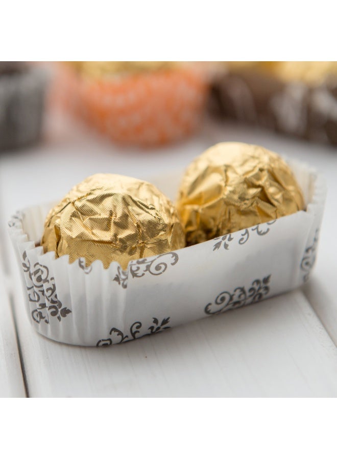 Restaurantware Premium 3-inch Baking Cups, 1.4 oz: Regular-Ridged Elliptical Paper Baking Cups Perfect for Muffins, Cupcakes or Mini Snacks - Vintage Floral Design - Disposable - 200-CT - Image 3