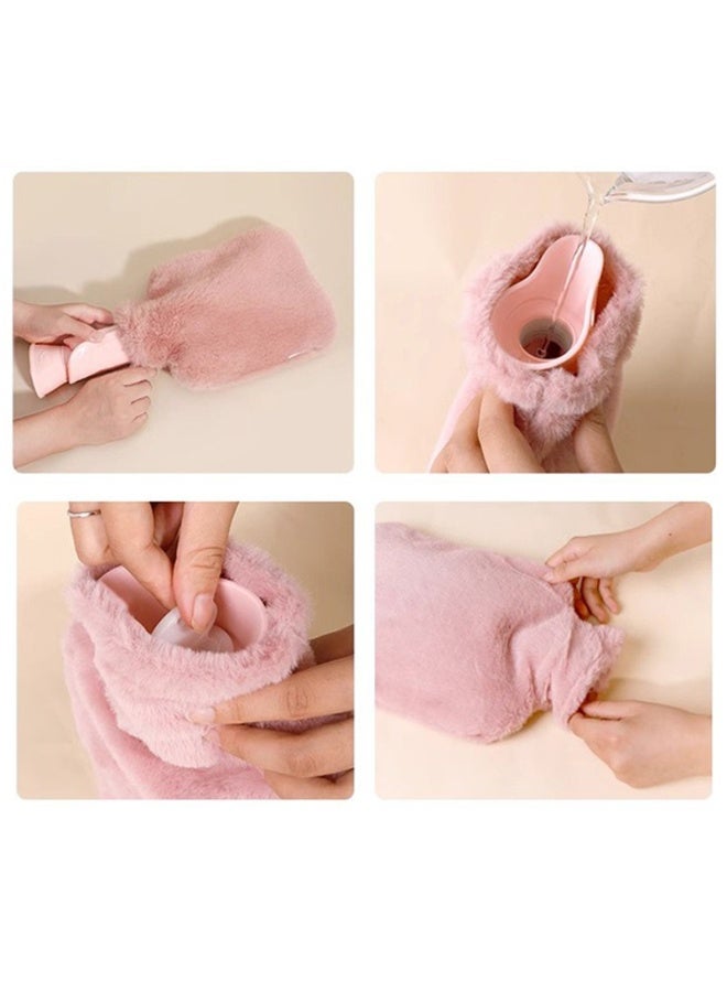 Hot Water Bag, Hot pack for Pain Relief, Hot Water Bottle, Cold and Hot Pack with velvet cover, pink color,one pc per pack - Image 5