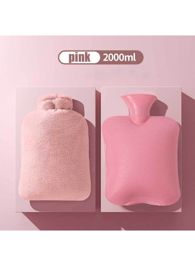 Hot Water Bag, Hot pack for Pain Relief, Hot Water Bottle, Cold and Hot Pack with velvet cover, pink color,one pc per pack - Image 4