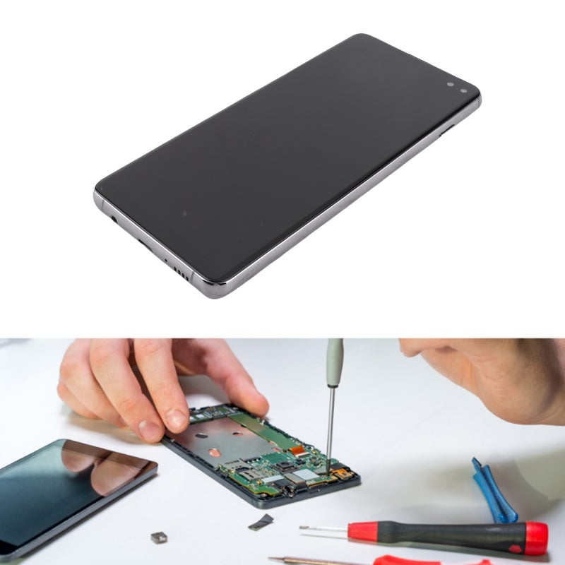 6.4inch Phone Screen Replacement for Galaxy S10 Plus LCD Display Digitizer Touch Assembly Repair Kit for SM G975F G975U G975W G975A Silver - Image 3