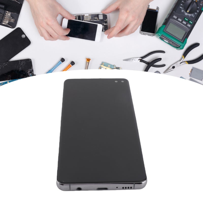 6.4inch Phone Screen Replacement for Galaxy S10 Plus LCD Display Digitizer Touch Assembly Repair Kit for SM G975F G975U G975W G975A Silver - Image 2