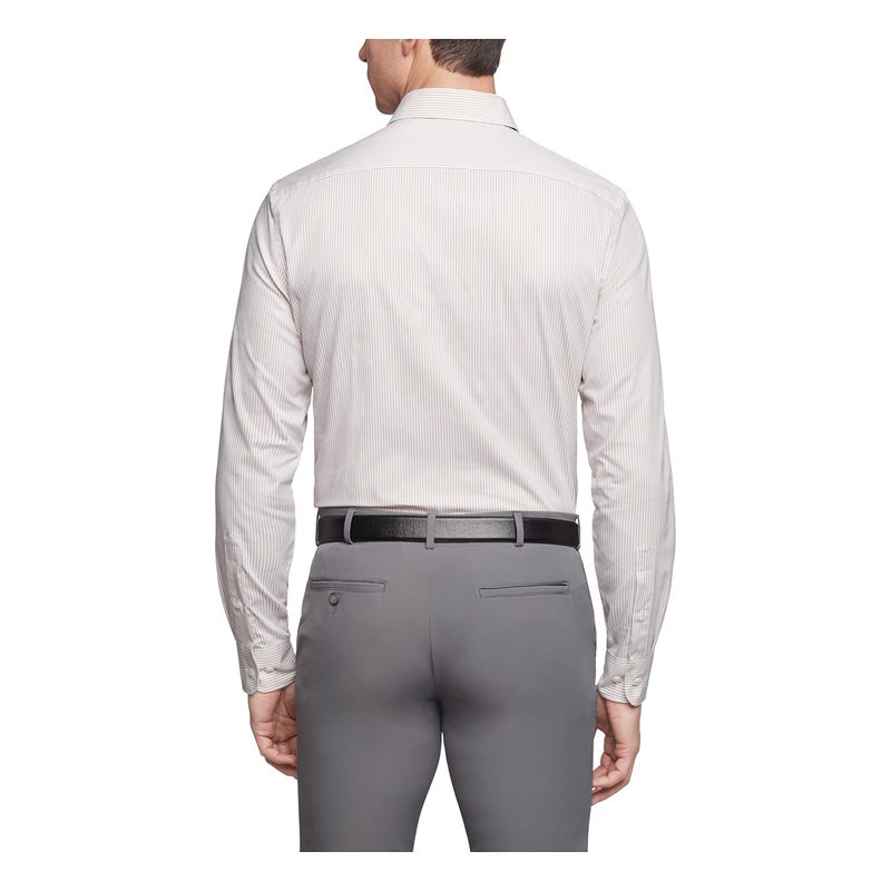 Van Heusen mens Regular Fit Pinpoint Stripe Dress Shirt, Birch, 18.5 Neck 34 -35 Sleeve XX-Large US - Image 2