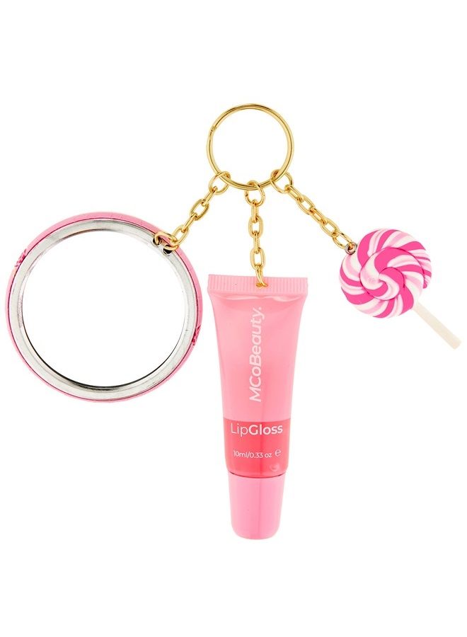 MCoBeauty Oh Sweetie Keyring With Lip Gloss And Mirror - Adds Hydration And High Shine To Lips With A Fruity Scent - Achieve Flawless Application Every Time - Candy - 0.34 Oz - Image 2