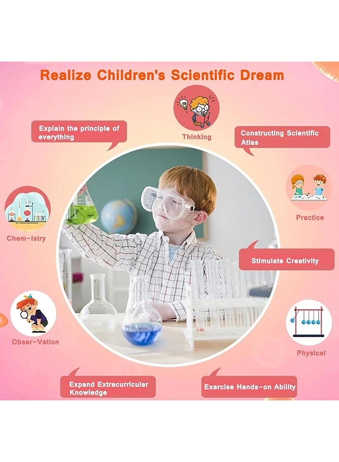 عربست مجموعة ألعاب علمية للأولاد والبنات، 135 قطعة، ألعاب علمية تجريبية للأطفال من سن 6 إلى 14 عامًا، لعبة تعليمية علمية على شكل صندوق أينشتاين، هدية عيد ميلاد عالم، ألعاب علمية (أ) - Image 5