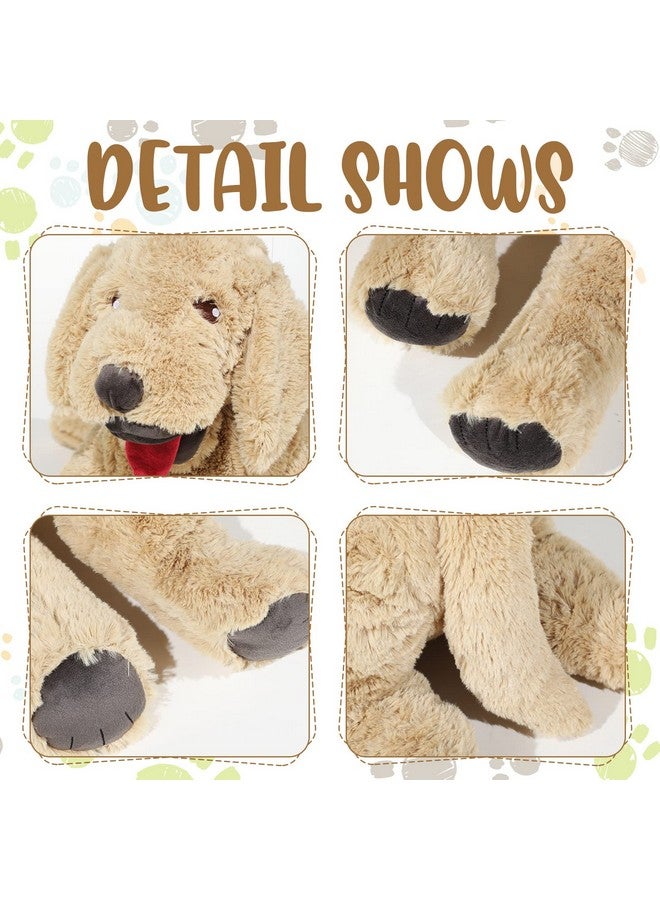 Geosar Giant Dog Stuffed Animals Fluffy Labrador Large Stuffed Dog Hugging Toy Big Cuddly Plush Body Pillow Gifts For Adult Kids, Pets Birthday Party Christmas Thanksgiving, Gold(85 Cm/ 33.5 Inch) - Image 4