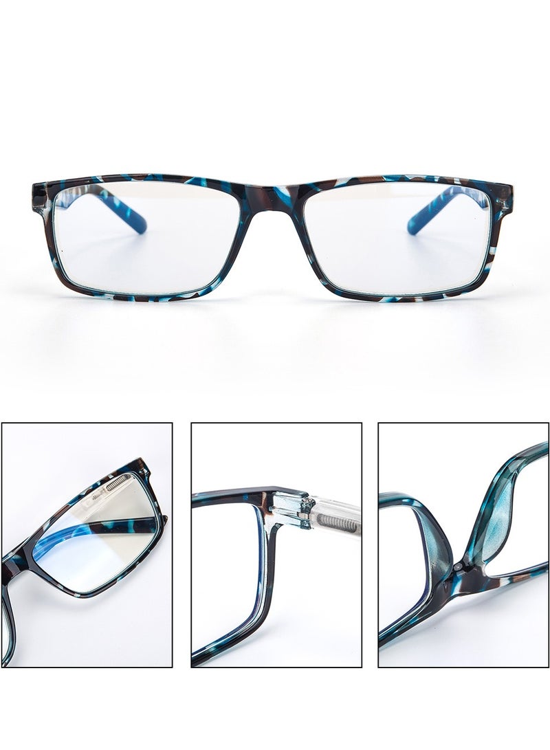 LANLANG LANLANG Blue Light Blocking Reading Glasses for Men Women Spring Hinge Anti-Blue light computer glasses Anti Eyestrain including 0-3.5 diopters L-L008-C1 - Image 4