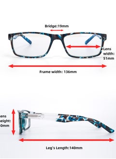 LANLANG LANLANG Blue Light Blocking Reading Glasses for Men Women Spring Hinge Anti-Blue light computer glasses Anti Eyestrain including 0-3.5 diopters L-L008-C1  - Image 3