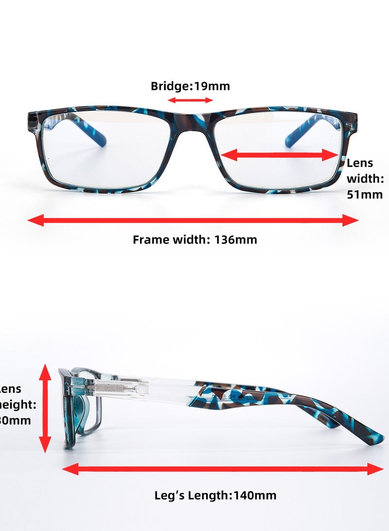 LANLANG LANLANG Blue Light Blocking Reading Glasses for Men Women Spring Hinge Anti-Blue light computer glasses Anti Eyestrain including 0-3.5 diopters L-L008-C1 - Image 3