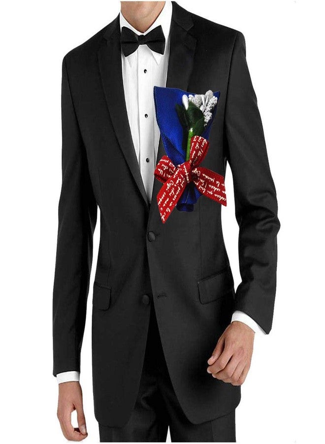 Sullery Imported Artificial Wedding Bridal Groom Multicolor Alloy Brooch For Men And Boys - Image 2