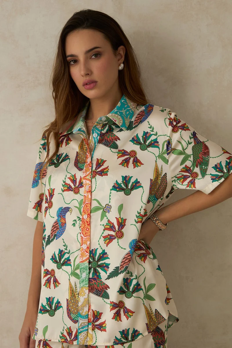 Virgio  Virgio Women Louisa Floral Printed Shirt for Women | Best Price UAE