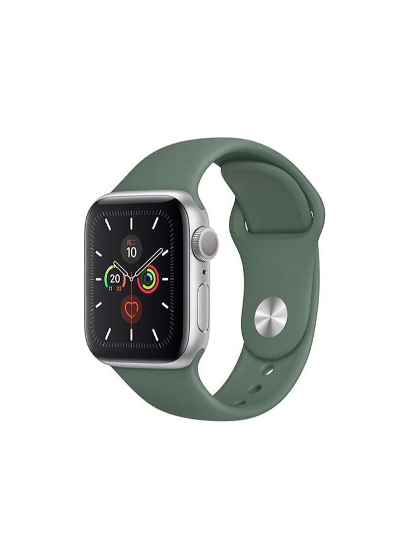 BORTONY Silicon Sport Replacement Band For Apple Watch All Series 42-44mm Pine Green - Image 1