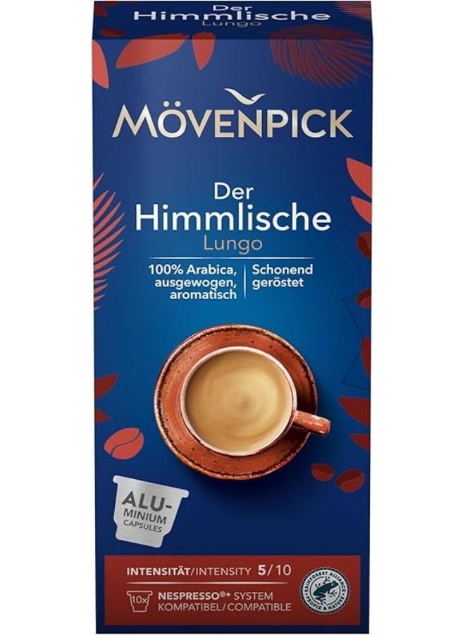 موفينبك كبسولات قهوة متوافقة مع ماكينات نسبريسو دير هيمليش، 10 كبسولات اسبريسو من موفينبيك - Image 1