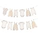 ELEFOCUS Neutral Baby Shower Bunting 12Pcs Banner for New Baby Party Decor Gold - Image 3