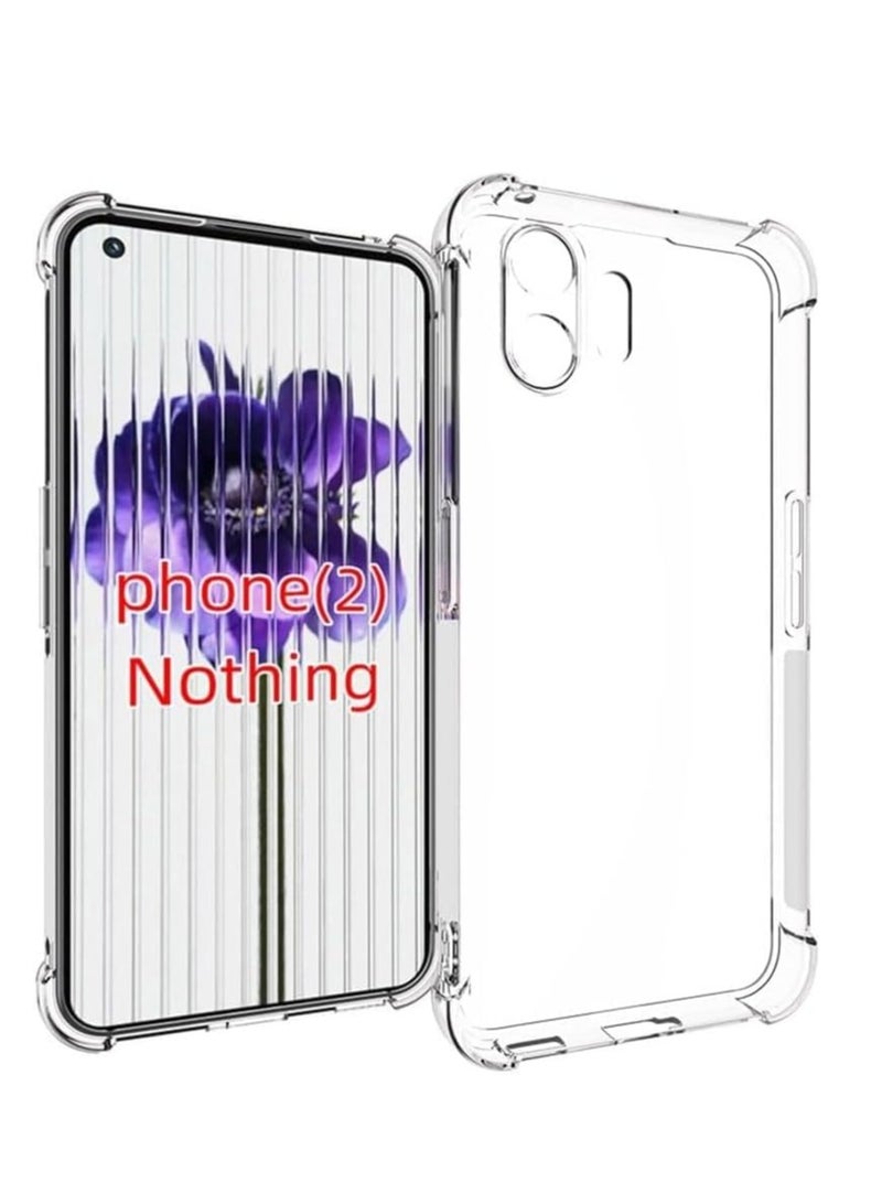 ELTRAZONE Nothing Phone 2 Case Cover Transparent Anti Scratch Case Shock Absorbent Bumper Protective Transparent Back Cover with Camera Protection for Nothing Phone 2 - Image 4
