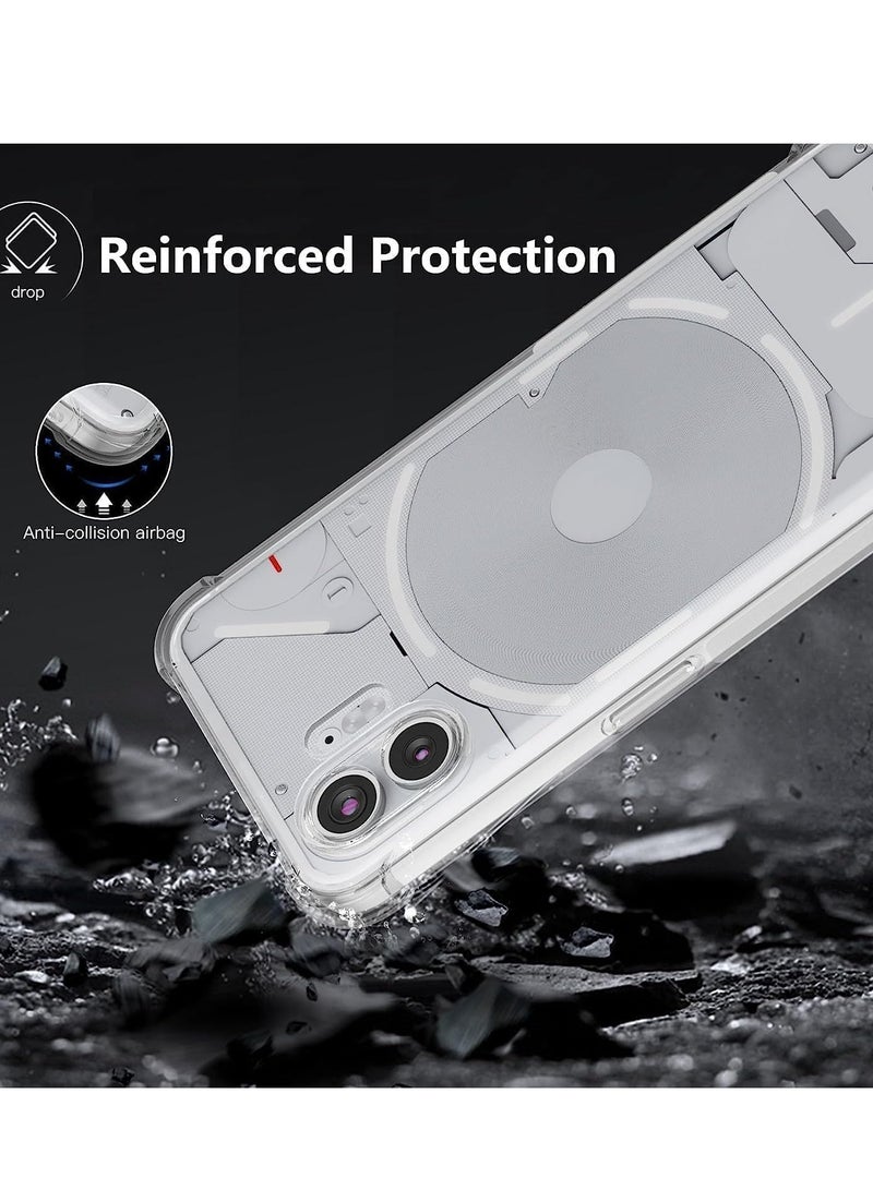 ELTRAZONE Nothing Phone 2 Case Cover Transparent Anti Scratch Case Shock Absorbent Bumper Protective Transparent Back Cover with Camera Protection for Nothing Phone 2 - Image 3