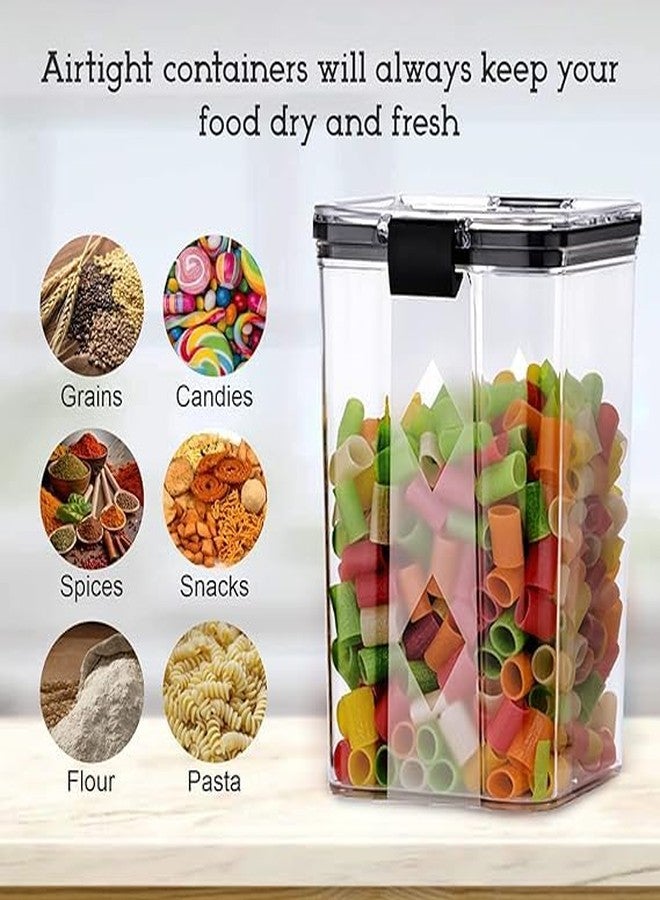BoldBlossom Tight Containers For Kitchen Storage Box/BPA Free Food Storage Set/Kitchen Accessories Items For Home (1100 ml set of 4) Waterproof & Transparent Fridge Cereal Dispenser - Image 2