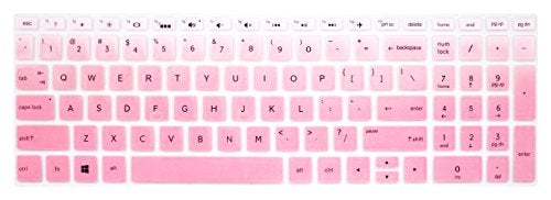 UHamn Keyboard Skin Compatible for 15.6" HP Pavilion X360 15-br075nr, HP Envy x360 15m-bp/bq, HP Spectre x360 15-ch011dx, HP Pavilion 15-cb 15-cc 15-cd 15-bw 15-bs & 17.3" HP 17m-ae 17-bs Series -Pink Ombre - Image 1