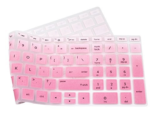 UHamn Keyboard Skin Compatible for 15.6" HP Pavilion X360 15-br075nr, HP Envy x360 15m-bp/bq, HP Spectre x360 15-ch011dx, HP Pavilion 15-cb 15-cc 15-cd 15-bw 15-bs & 17.3" HP 17m-ae 17-bs Series -Pink Ombre - Image 5