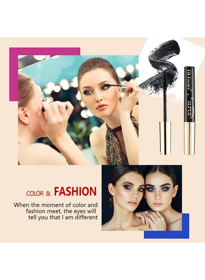 Joyeee Colored Mascara, 7 Colors Colorful Mascara Set, Waterproof and Smudgeproof Longlasting Mascara for Eyelashes, Cruelty Free Vegan Eye Makeup(Black Brown Blue Purple Green White Pink) - Image 4