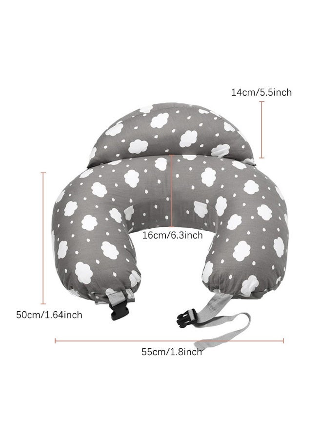 Flushrenic Breastfeeding pillow, for breastfeeding - pioneering safety fence - Wider feeding pillow, providing more support for mom and baby - Easier breastfeeding and free hands - Suitable for everyone, detachable cotton cover - Image 2