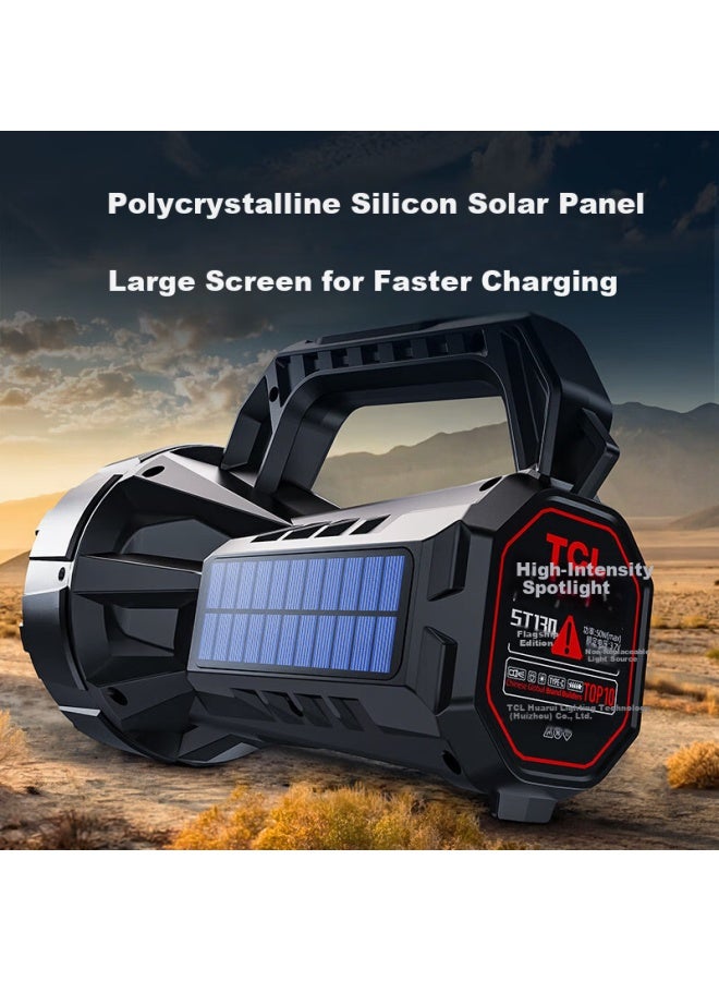 Tcl High-power Flashlight Long-lasting 24-hour Solar Emergency Light Rechargeable Patrol Spotlight Mining Lamp - Image 3