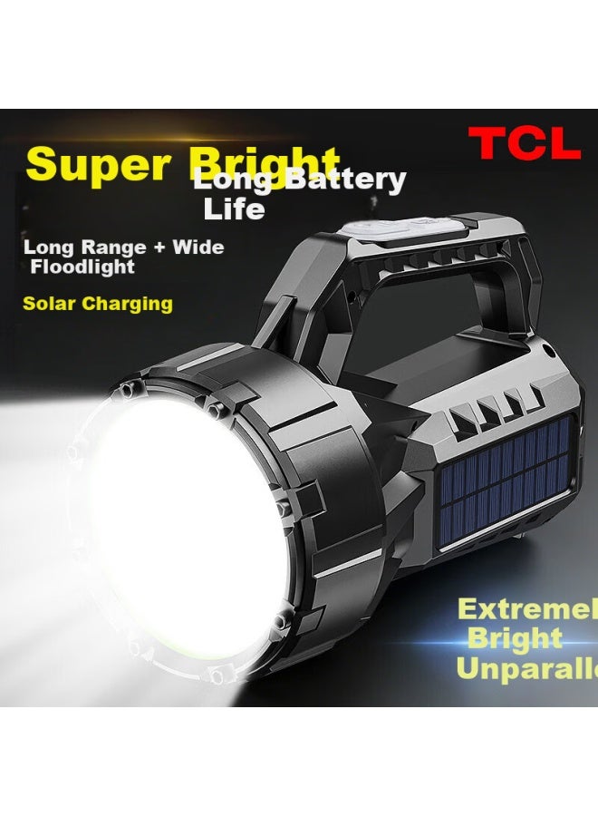 Tcl High-power Flashlight Long-lasting 24-hour Solar Emergency Light Rechargeable Patrol Spotlight Mining Lamp - Image 1