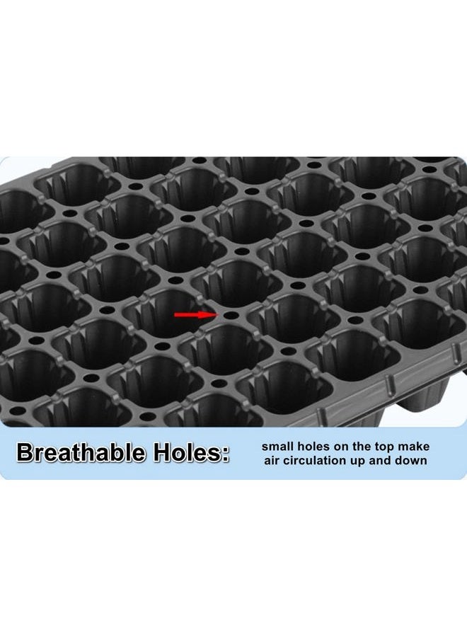 RooTrimmer 200 Cell Plug Tray, 10pcs-Pack Thick Durable Seed Starter Flats Vegetable Fruit Seeds Seedling Plastic Plug Farmer Nursery Trays Propagation - Image 2